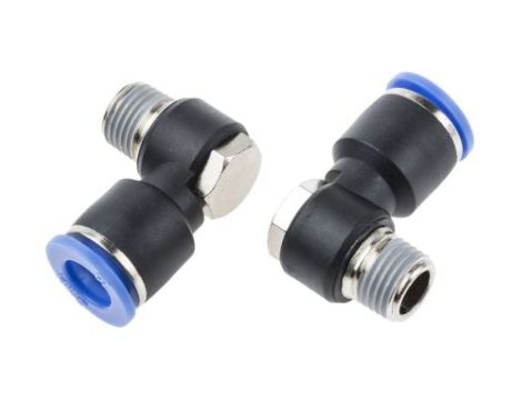 Złącze kątowe gwint R 1/4 męskie, Wciskane 10 mm RS PRO