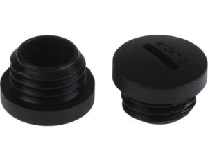 Zaślepka, Czarny M12 x 1.5 Gwintowany, Nylon 66, Zaślepianie, 11.7mm 15mm RS PRO