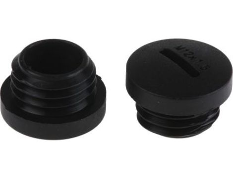 Zaślepka, Czarny M12 x 1.5 Gwintowany, Nylon 66, Zaślepianie, 11.7mm 15mm RS PRO