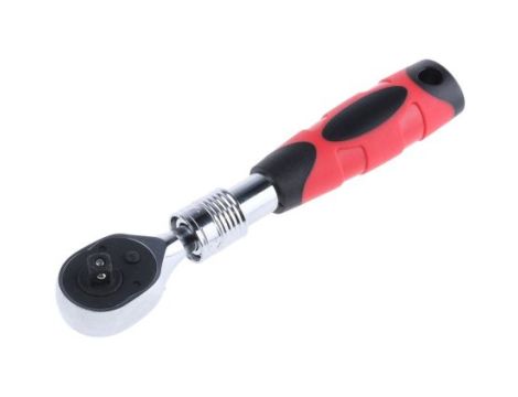 Grzechotka, 1/4 cala, dł. 200 mm, Stal chromowo-wanadowa, RS PRO