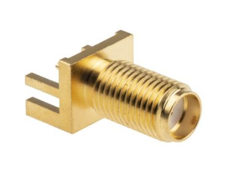 Złącze koncentryczne, 50, 0 to 12.4GHz, Żeński, Lutowane, Montaż na krawędzi