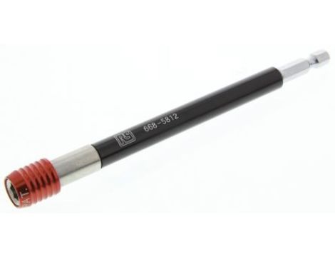 Wkrętak nasadowy, typ: Sześciokątny, rozmiar: 1/4 cala, dł. całkowita: 150 mm, Wał chromowo-wanadowy, rura aluminiowa