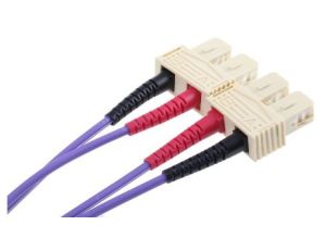 Kabel światłowodowy, średnica: 50/125m, OM3 Wielomodowy, Fioletowy, SC/SC