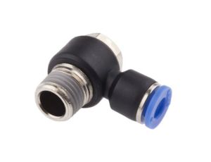 Złącze kątowe gwint R 1/4 męskie, Wciskane 6 mm RS PRO