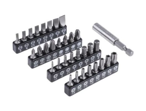 Zestaw końcówek, materiał Stal chromowo-molibdenowo-wanadowa, Hex 1.5, Hex 2, Hex 2,5, Hex 3, Hex 4, Hex 5, Hex 5,5,