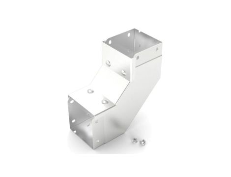 Pokrywa wewnętrzna do koryt kablowych Stal nierdzewna 304 Zatyczka wewnętrzna wygięta pod kątem 90 50 x 50mm RS PRO