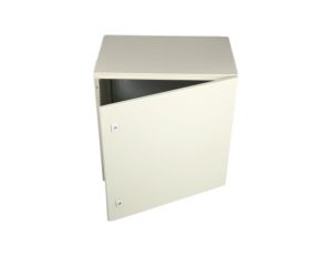 Szafka ścienna rozdzielcza RAL 7032, materiał: Stal, IP66, 600 x 600 x 400mm, RS PRO