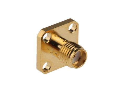 Złącze koncentryczne, 50, 0 to 18GHz, Żeński, Lutowane, Montaż na kołnierzu