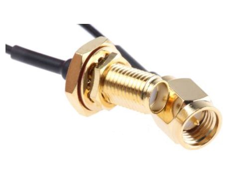 Kabel koncentryczny, Czarny Gniazdo SMA Wtyk SMA 100mm, RS PRO Z zakończeniem