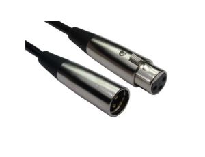 Zespół kablowy XLR, 10m, złącze A: XLR, złącze B: XLR, Czarny