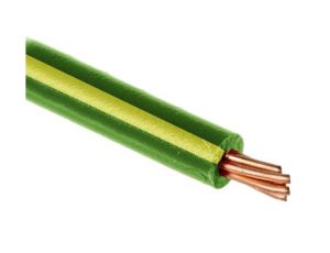 Jednożyłowy kabel sterowniczy CSA 1,5 mm, Maks. +70C 1000 V Zielony/Żółty, RS PRO