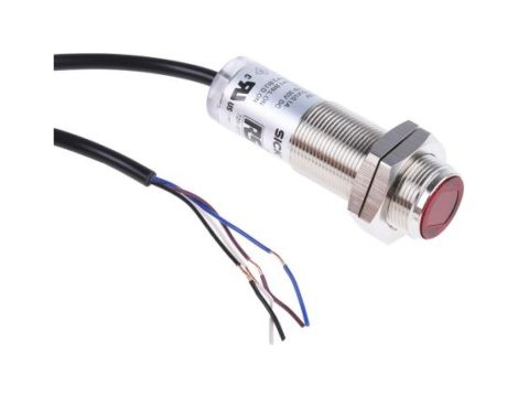 Czujniki fotoelektryczne Retrorefleksyjny PNP cylindryczny zakres 50 mm → 7 m. IP67