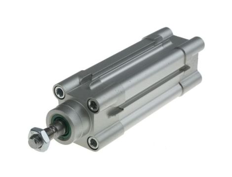 Siłownik profilowy, dwustronnego działania, CDEM Ø 32mm, skok 50mm, z amortyzacją elastyczną, RS PRO