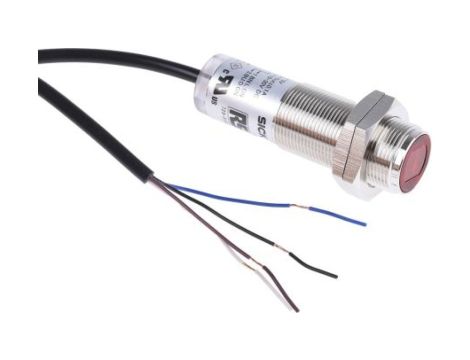 Czujniki fotoelektryczne Tłumienie tła PNP cylindryczny zakres 1→ 140 mm IP67