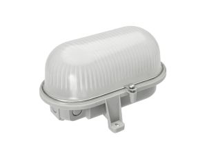 Oprawa kanałowa OVAL-7063T/OB, E27, 75W, biała-polipropylen, klosz matowy-poliwęglan, IP44, IK10 A1220-MP