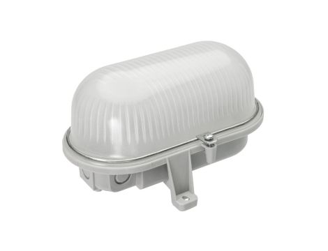 Oprawa kanałowa OVAL-7063T/OB, E27, 75W, biała-polipropylen, klosz matowy-poliwęglan, IP44, IK10 A1220-MP