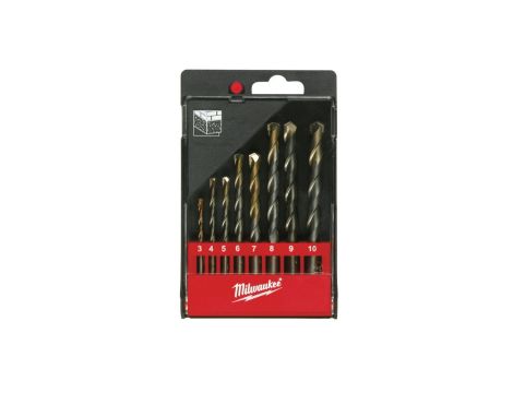 Zestaw widiowych wierteł do betonu 8szt. 3-10mm MILWAUKEE