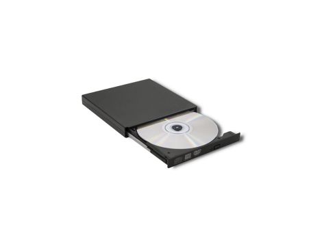 Qoltec Zewnętrzny Napęd Nagrywarka Odtwarzacz płyt CD DVD USB 2.0 Czarny