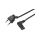 Kabel zasilający 230V 2,5A audio 0,75m kąt czarny