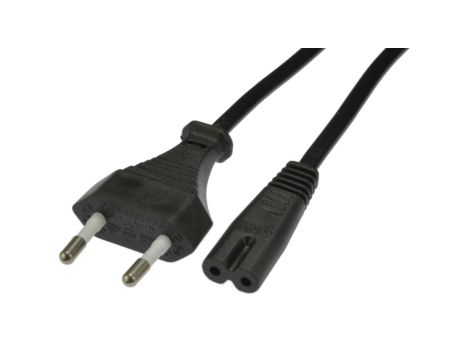 Kabel zasilający 230V 2,5A audio 3m czarny
