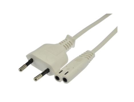 Kabel zasilający 230V 2,5A audio 2m biały