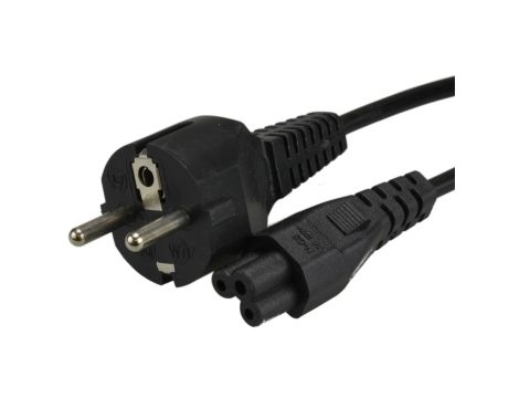 Kabel zasilający 230V 2,5A notebook 1,8m czarny