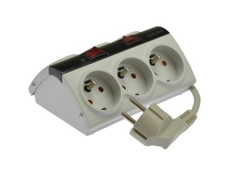 Przedłużacz przeciwprzepięciowy 6-gniazd z/u ACAR SMART 1,5m szary