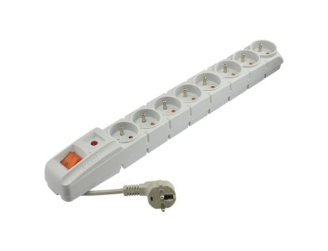 Przedłużacz przeciwprzepięciowy 8-gniazd z/u ACAR S8 5m szary