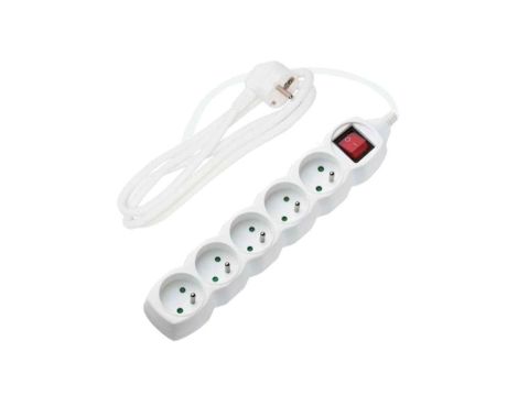 Przedłużacz prądowy 3m 5xGN (2P+Z) wyłącznik