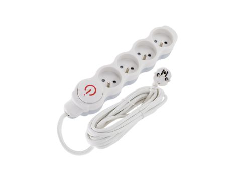 Przedłużacz prądowy 1.5m 4xGN (2P+Z) 3x1,5mm2 z wyłącznikiem