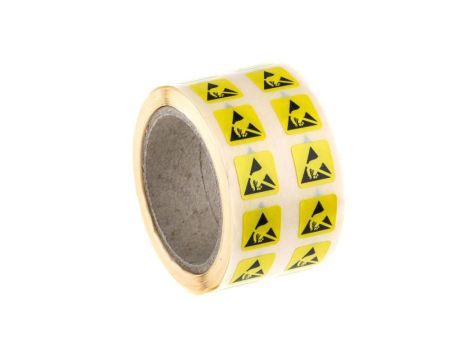 Etykieta ESD Żółty Papier, Etykieta ostrzegawcza ESD