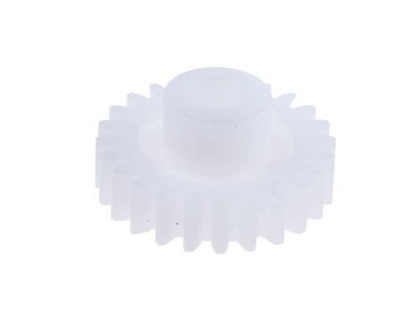 Koło zębate walcowe, moduł: 1, l.zębów: 24, śr. piasty: 11.7mm, śr. otworu: 5mm, POM
