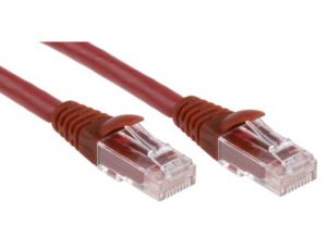 Kabel kategorii 6, Czerwony, Wtyk RJ45/męski RJ45dł.: 5m, mat. koszulki: LSZH