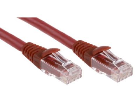 Kabel kategorii 6, Czerwony, Wtyk RJ45/męski RJ45dł.: 5m, mat. koszulki: LSZH