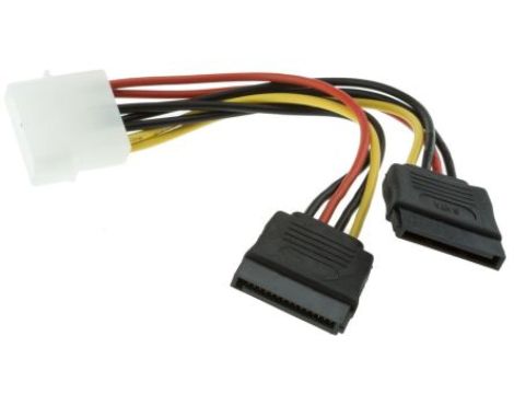 Kabel SATA, Zespół kabla połączeniowego, 4 styki Molex - SATA, 120mm