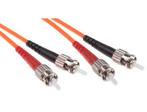 Kabel światłowodowy, średnica: 62.5/125m, OM1 Wielomodowy, Pomarańczowy, ST / ST