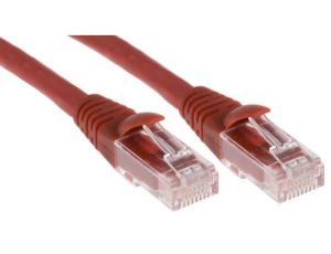 Kabel kategorii 6, Czerwony, Wtyk RJ45/męski RJ45dł.: 3m, mat. koszulki: LSZH
