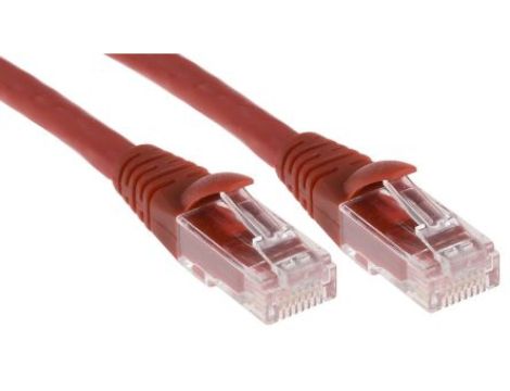 Kabel kategorii 6, Czerwony, Wtyk RJ45/męski RJ45dł.: 3m, mat. koszulki: LSZH