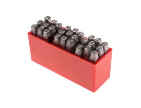 Zestaw wybijaków liter, H 8mm, 27-szt., (Od A do Z), RS PRO