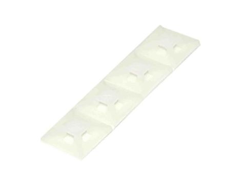 Mocowanie opaski kablowej samoprzylepne, 12.5mm x 12,5 mm, kolor: Naturalny, 100-szt., RS PRO