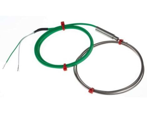 Termopara typ K do +1100C 1m kabel 1m, Stal nierdzewna IEC