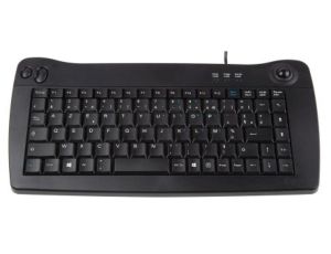 Miniklawiatura kulkowa przewodowa, kolor: Czarny, USB, AZERTY, RS PRO