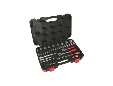 Zestaw nasadek 46 Piece 1/4 cala, 3/8 cala Kwadratowy Drive RS PRO