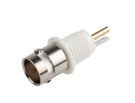 Złącze BNC, 75, Żeński, Lutowane, Montaż na panelu