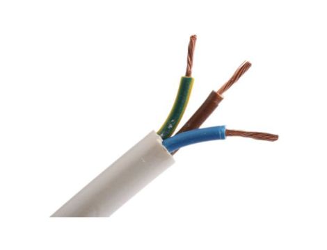 Sieciowy kabel zasilający 3 Core Polichlorek winylu PVC Sheath Biały 6.91mm od , 300 V, 500 V