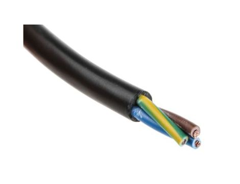 Sieciowy kabel zasilający 3 Core Polichlorek winylu PVC Sheath Czarny 7.6mm od , 500 V