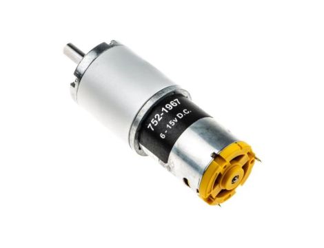 Silnik DC, 6→ 15 V., 990 mA, 7,98 W, 41 obr./min, 78,4 gcm, RS PRO