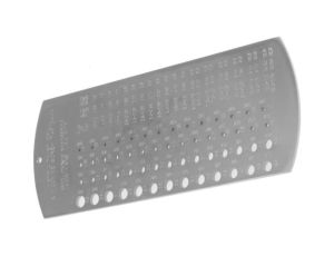 Wskaźnik wiercenia, Przymiar wierconego otworu, Stal