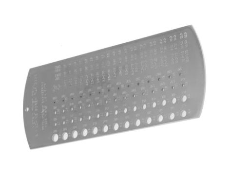 Wskaźnik wiercenia, Przymiar wierconego otworu, Stal