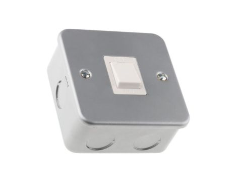 Włącznik światła, 20A, 1-przyciskowy, 2-biegunowy, IP20, RS PRO